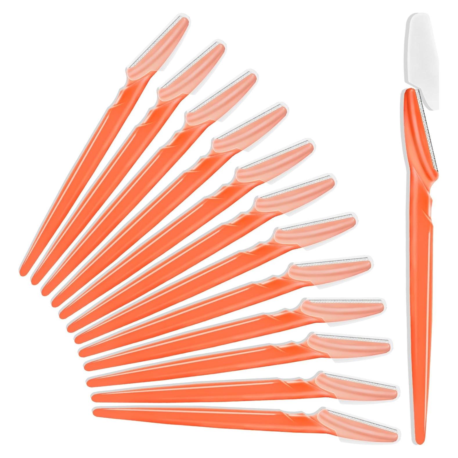 12 Navajas Faciales HFATMOS para Cejas y Dermaplaning