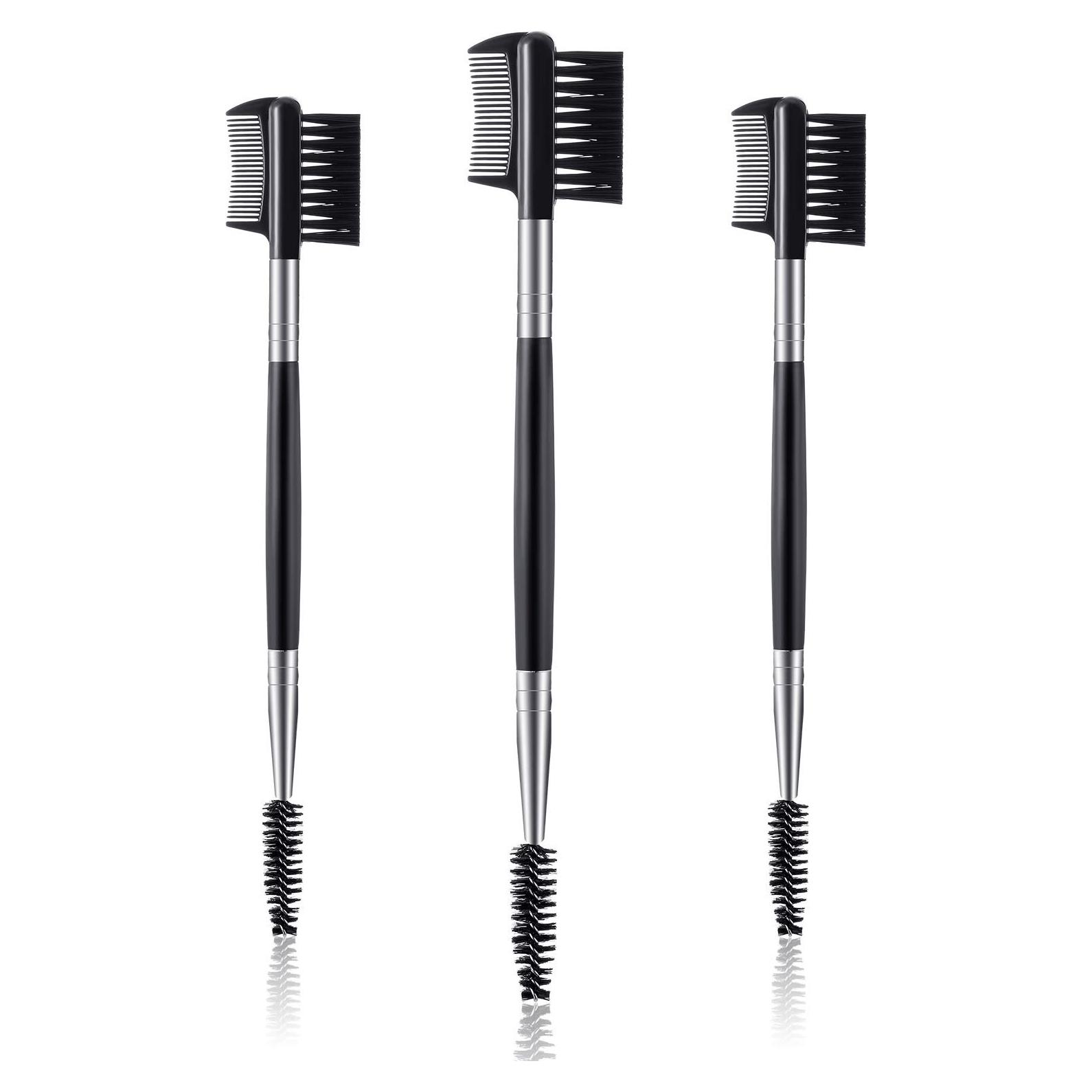 Cepillo de Cejas y Pestañas 3 en 1 Patelai Negro