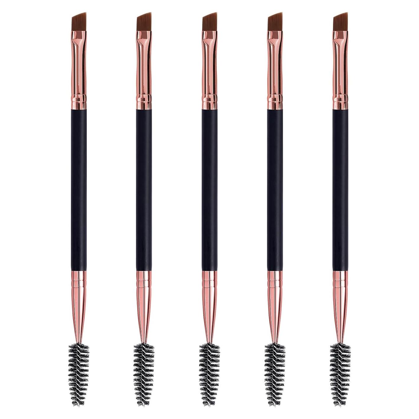 Duo Cepillo de Cejas y Pestañas LJX - 5 Piezas Negro