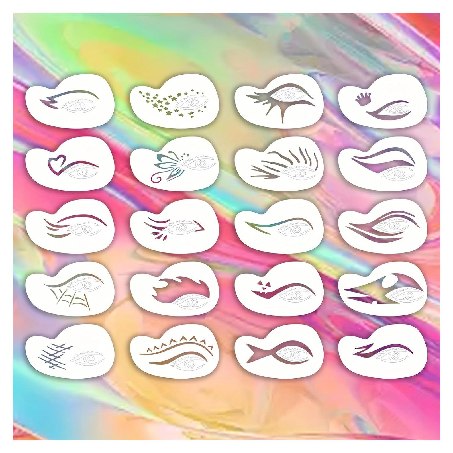 Plantilla de Maquillaje de Ojos Ylapagne - 12 Diseños Reutilizables