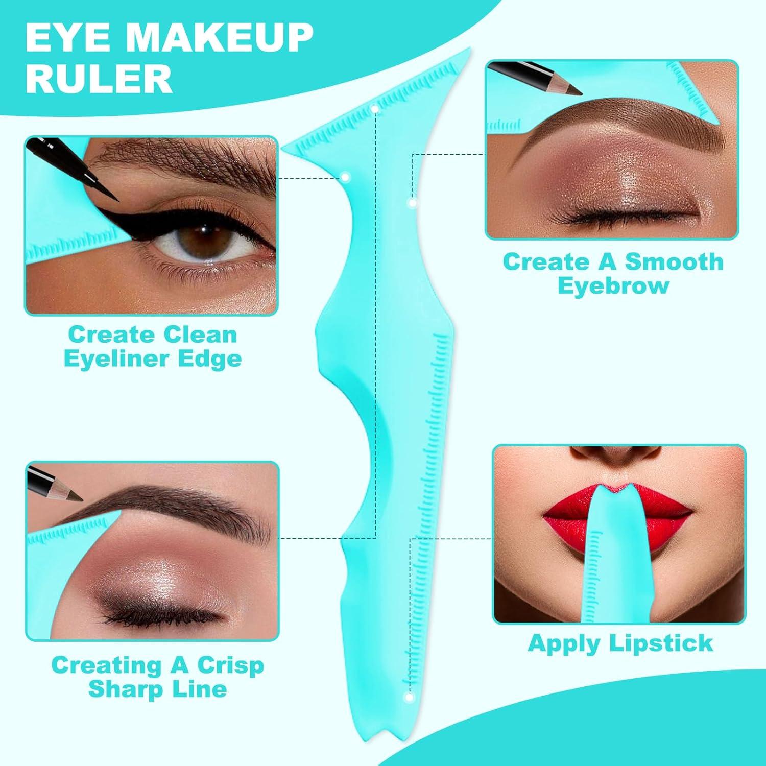 Set de Plantillas de Delineador IDDFEVE 2 Pcs Silicona Azul