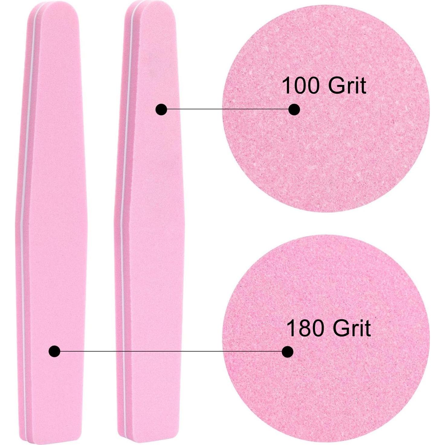 Bloques de Pulido de Uñas LoveBB 20 Pack Rosa 100/180 Grano