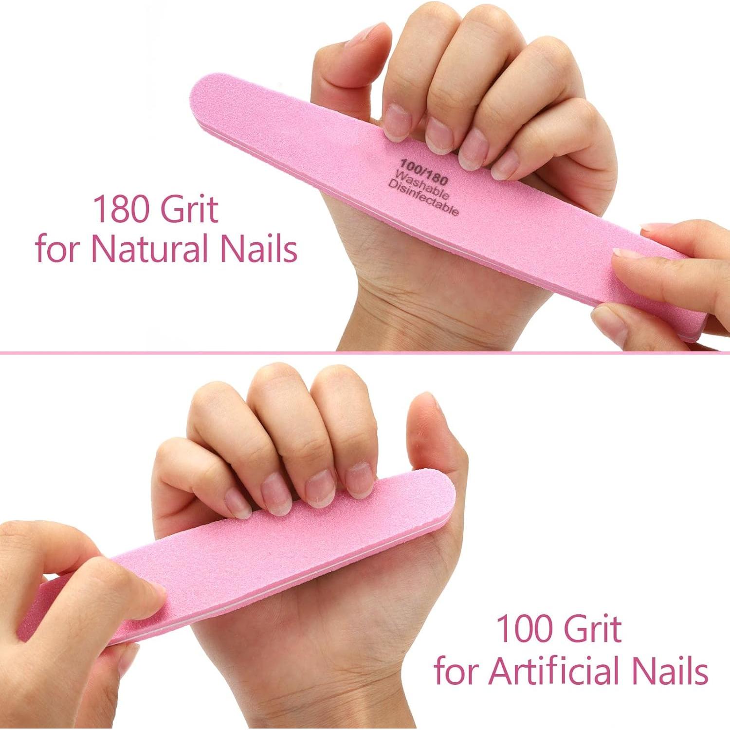 Bloques de Pulido de Uñas LoveBB 20 Pack Rosa 100/180 Grano