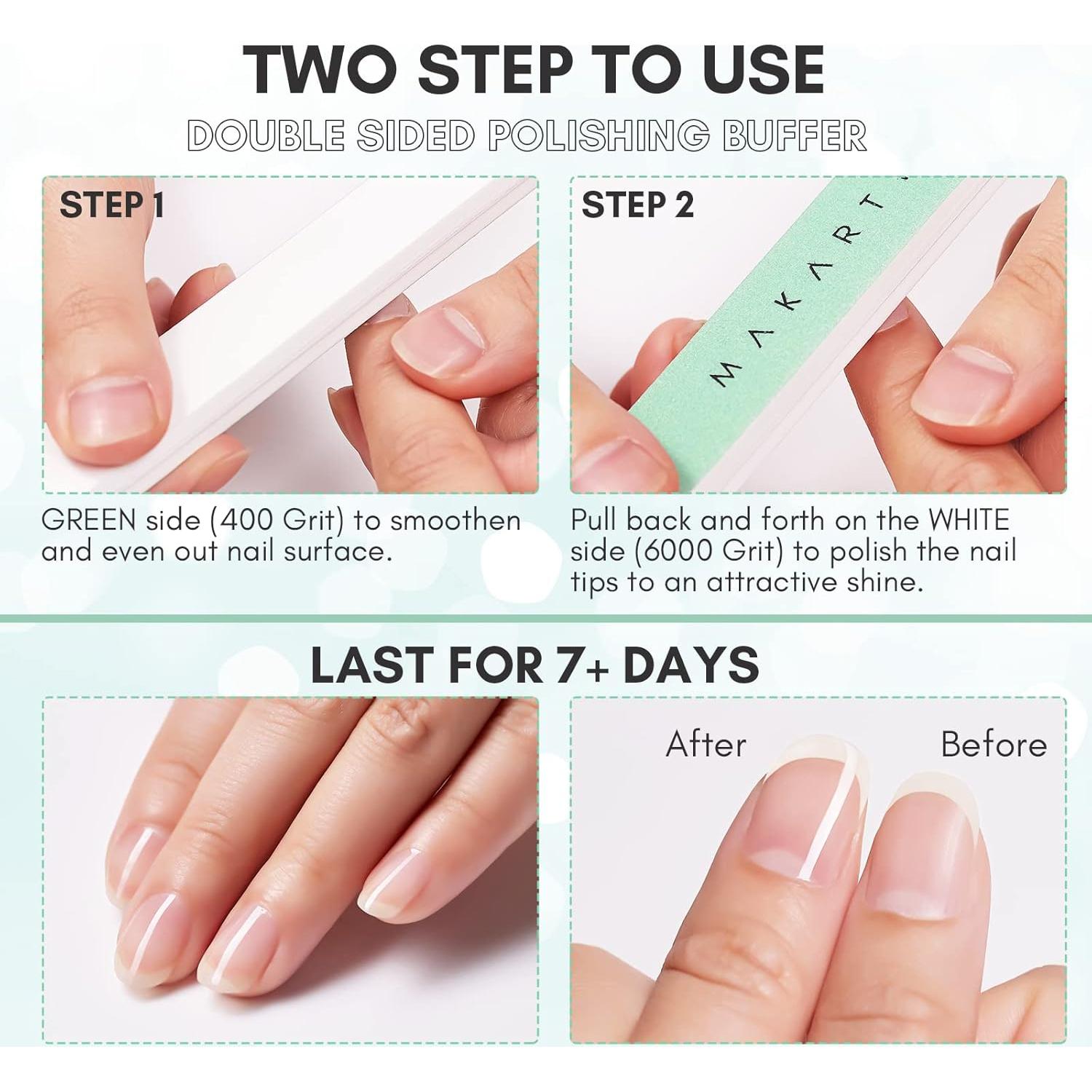 Bloque de Pulido de Uñas Makartt 10 Piezas 400/6000 Grano