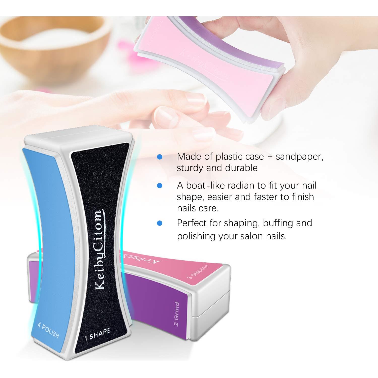 Bloque Pulidor de Uñas Keiby Citom - 4 Lados, 2 Pcs