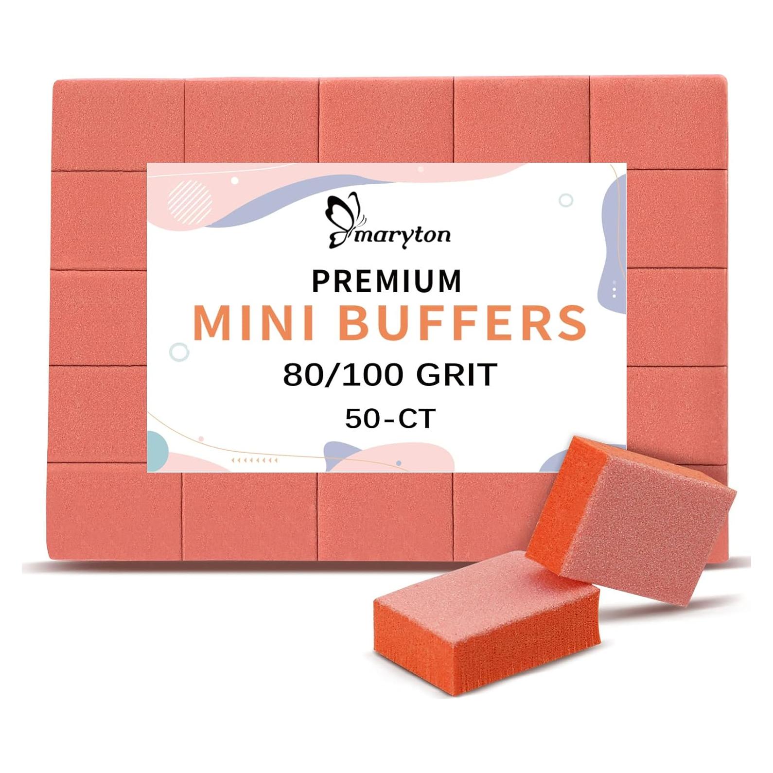 Bloques de Pulido de Uñas Maryton 80/100 Grano Naranjas - 50 Unidades