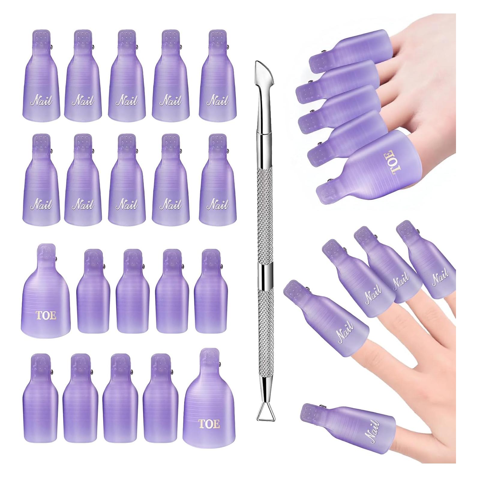 Kit de Clips para Quitar Esmalte en Gel Makartt 20 Piezas