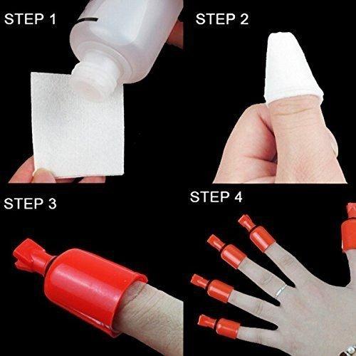 10 Piezas Clip Remover de Uñas Onwon para Esmalte UV Azul
