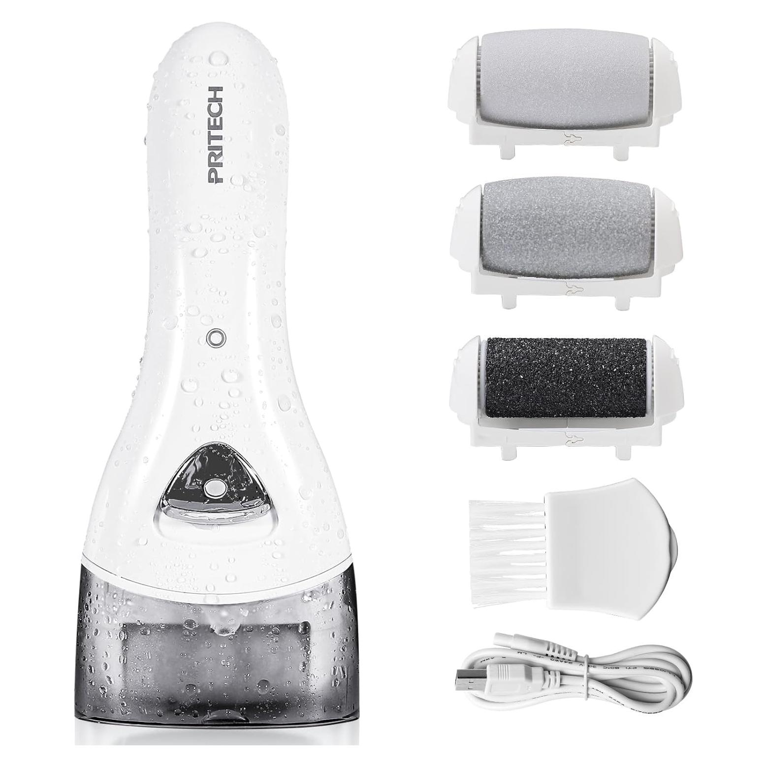 Removedor de Callos Eléctrico PRITECH Blanco, Impermeable, Recargable