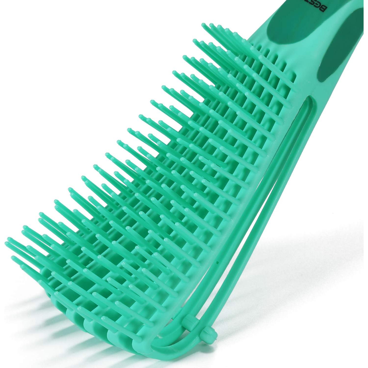 Cepillo Desenredante BESTOOL para Cabello Rizado 3/4abc Verde