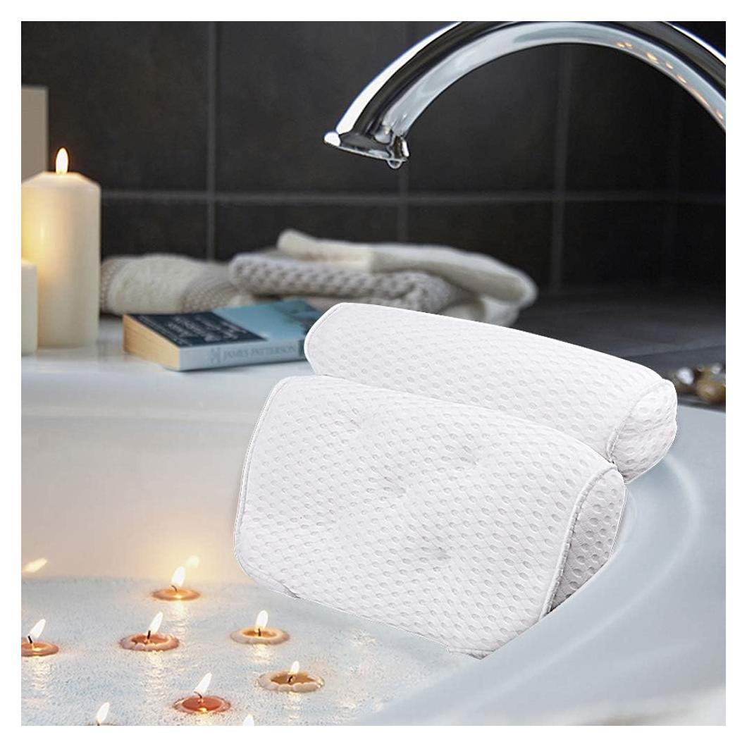 Almohada de Baño AmazeFan con Malla 4D y 7 Ventosas