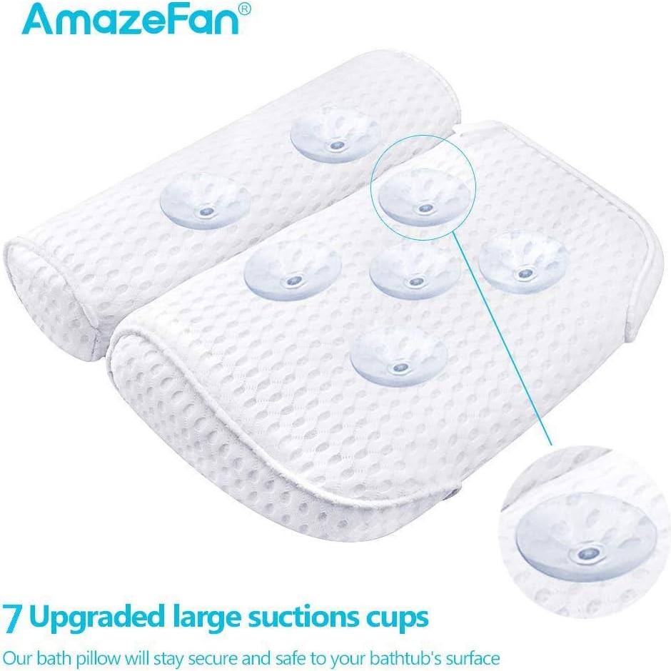 Almohada de Baño AmazeFan con Malla 4D y 7 Ventosas