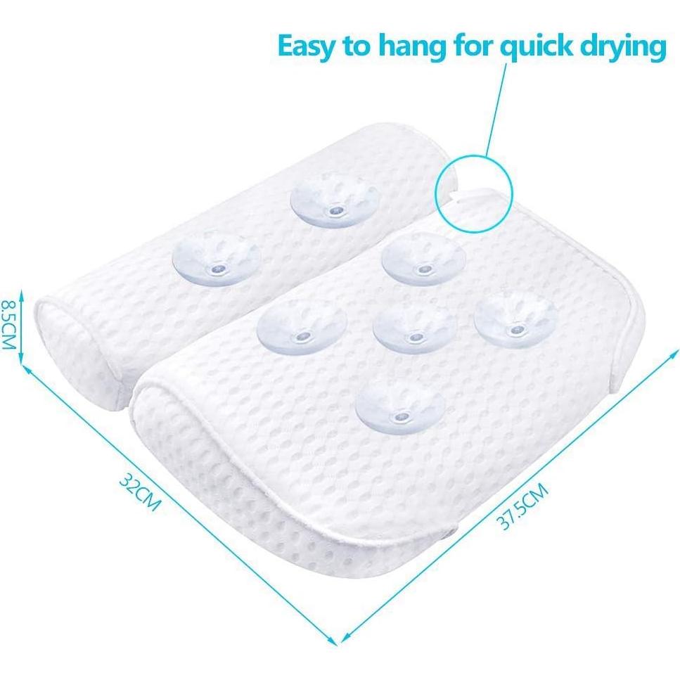 Almohada de Baño AmazeFan con Malla 4D y 7 Ventosas