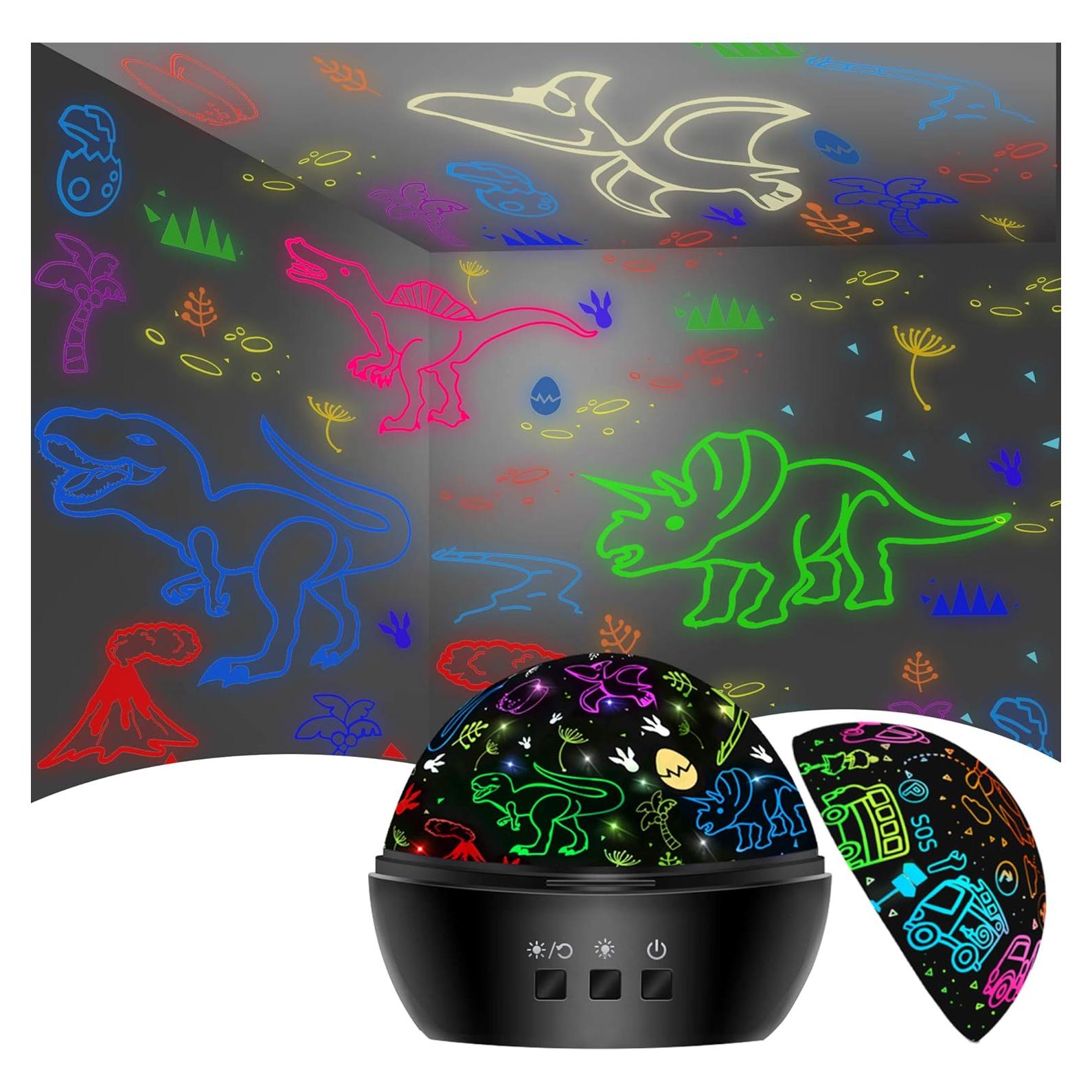 Proyector LED Dinosaurios HONGID 360° 16 Colores