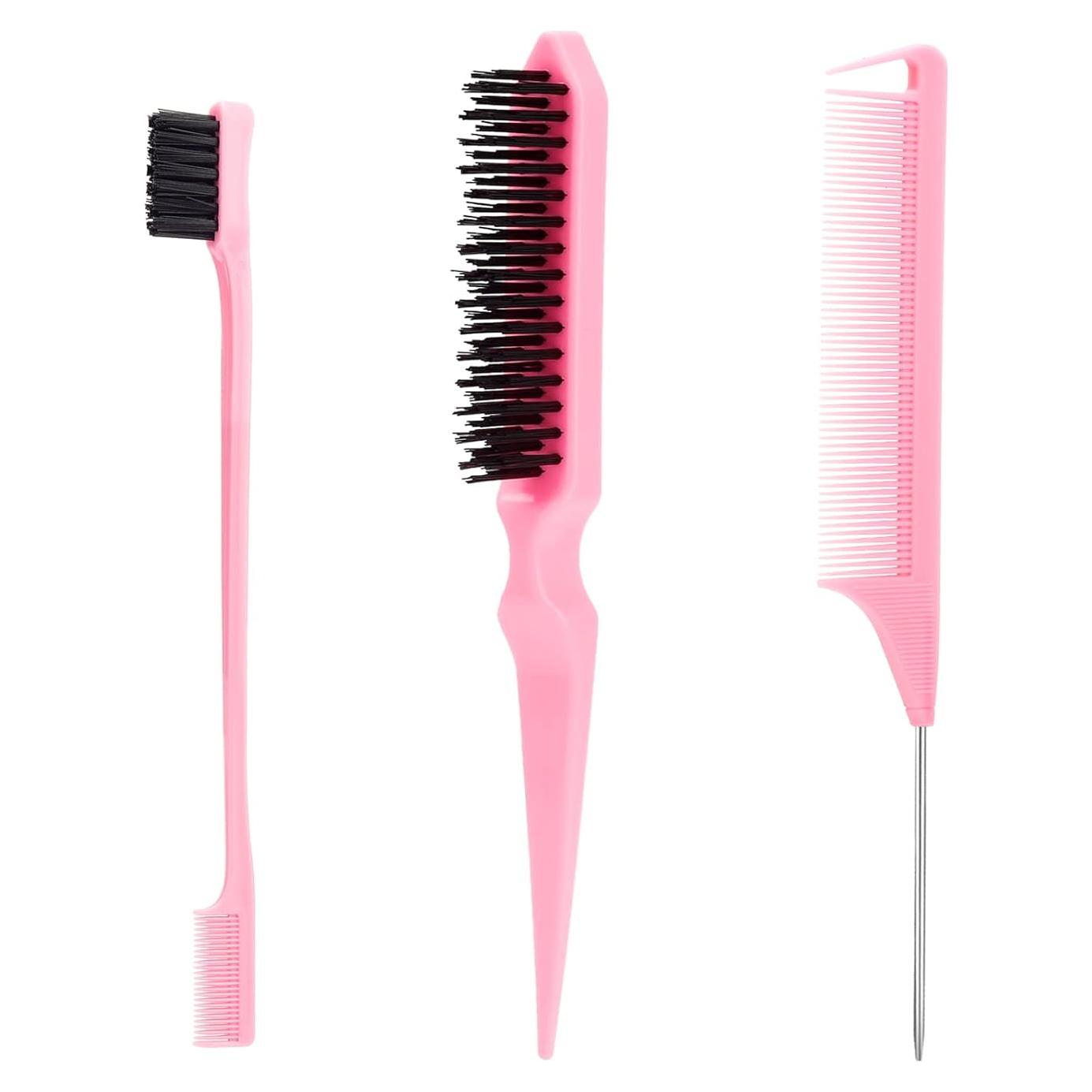 Kit de Cepillos para el Cabello SWEET VIEW - 3 Piezas Rosa
