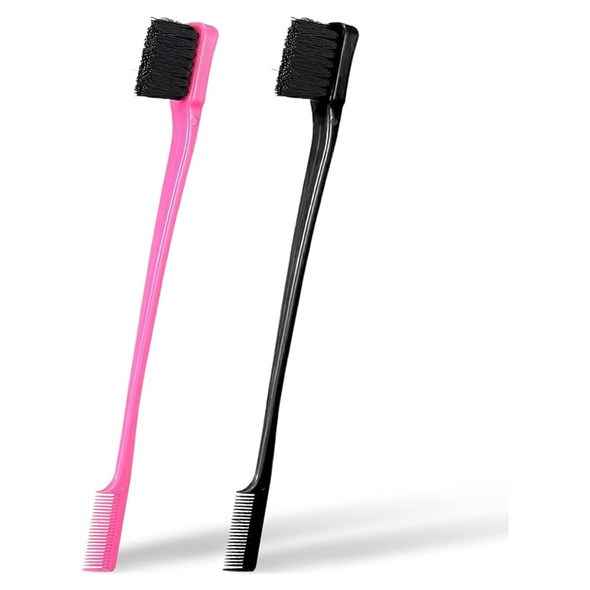 Cepillo Doble Cara Foxi Fresh 2 Piezas Rosa y Negro 17.78 cm