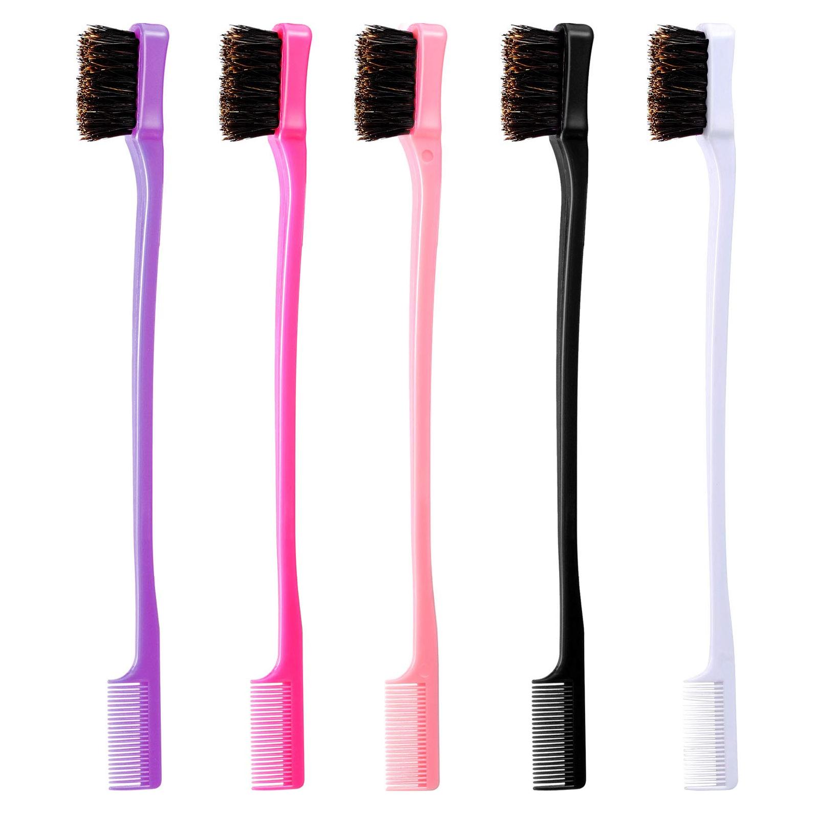 Juego de 5 Cepillos de Bordes para Cabello BBTO - Doble Cara
