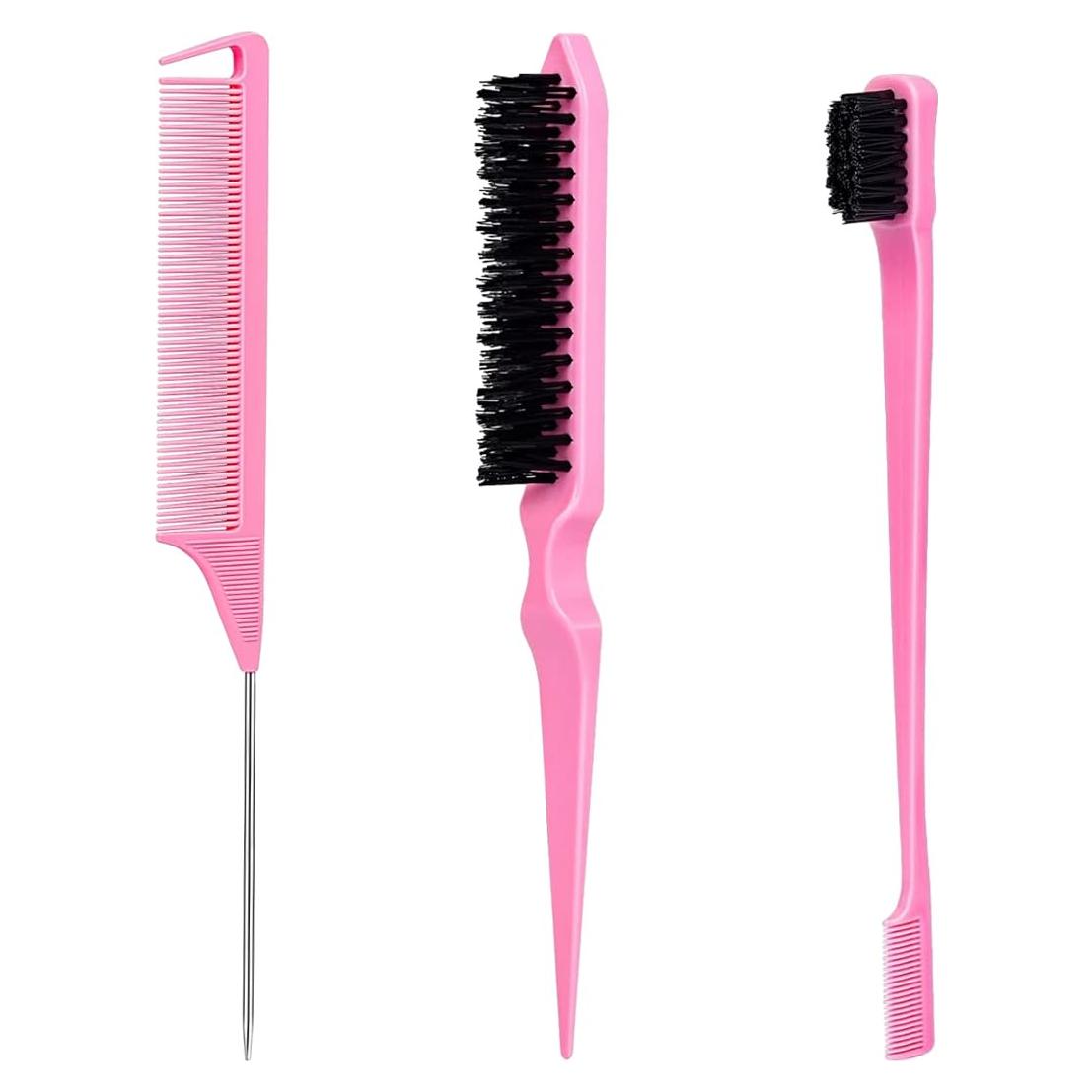 Juego de Cepillos y Peines para Cabello Slick Back - 3 Piezas