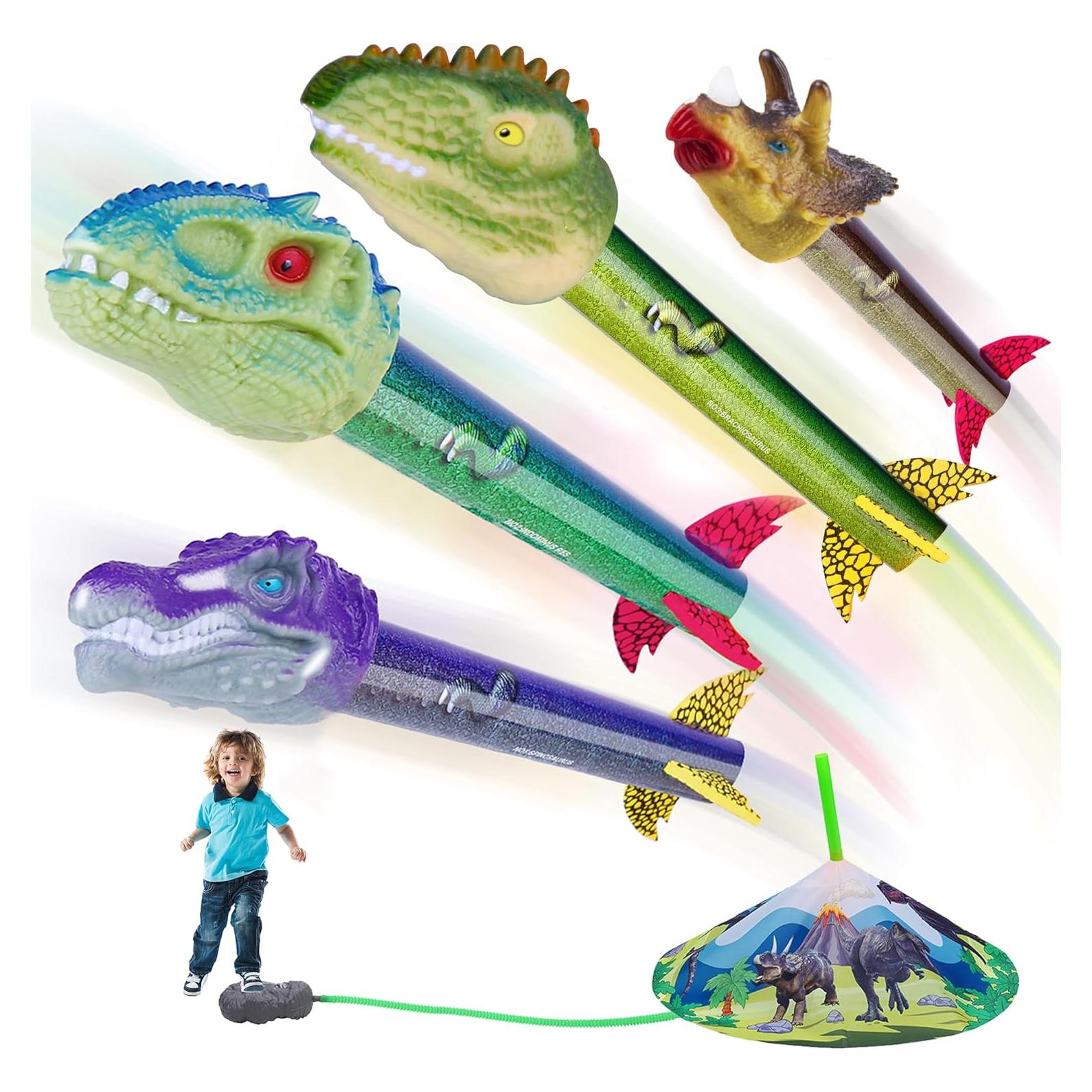 Lanzador de Cohetes Dinosaurio Gizzjoy 4 Cohetes 30,48 m