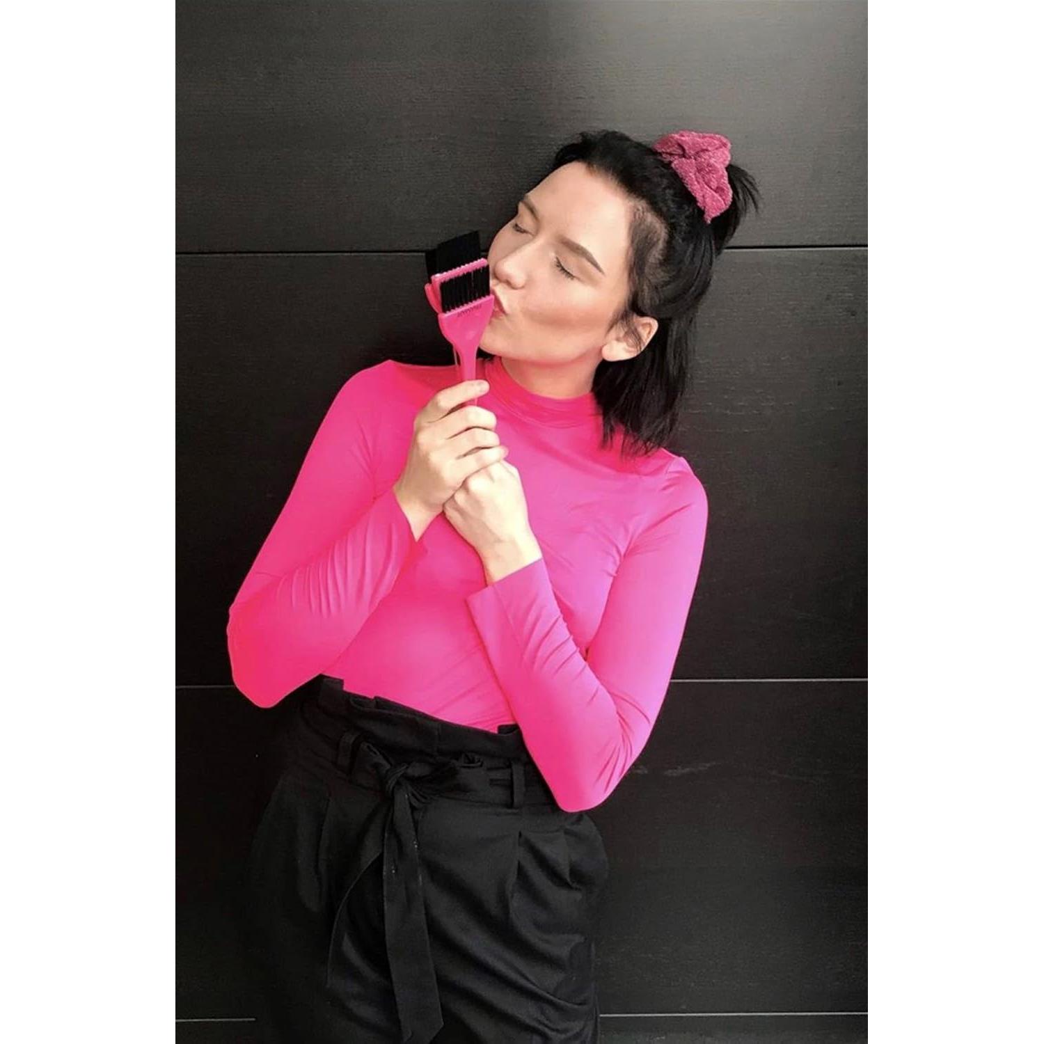 Brocha de Color de Cabello Framar Rosa - Cerdas AccuSoft