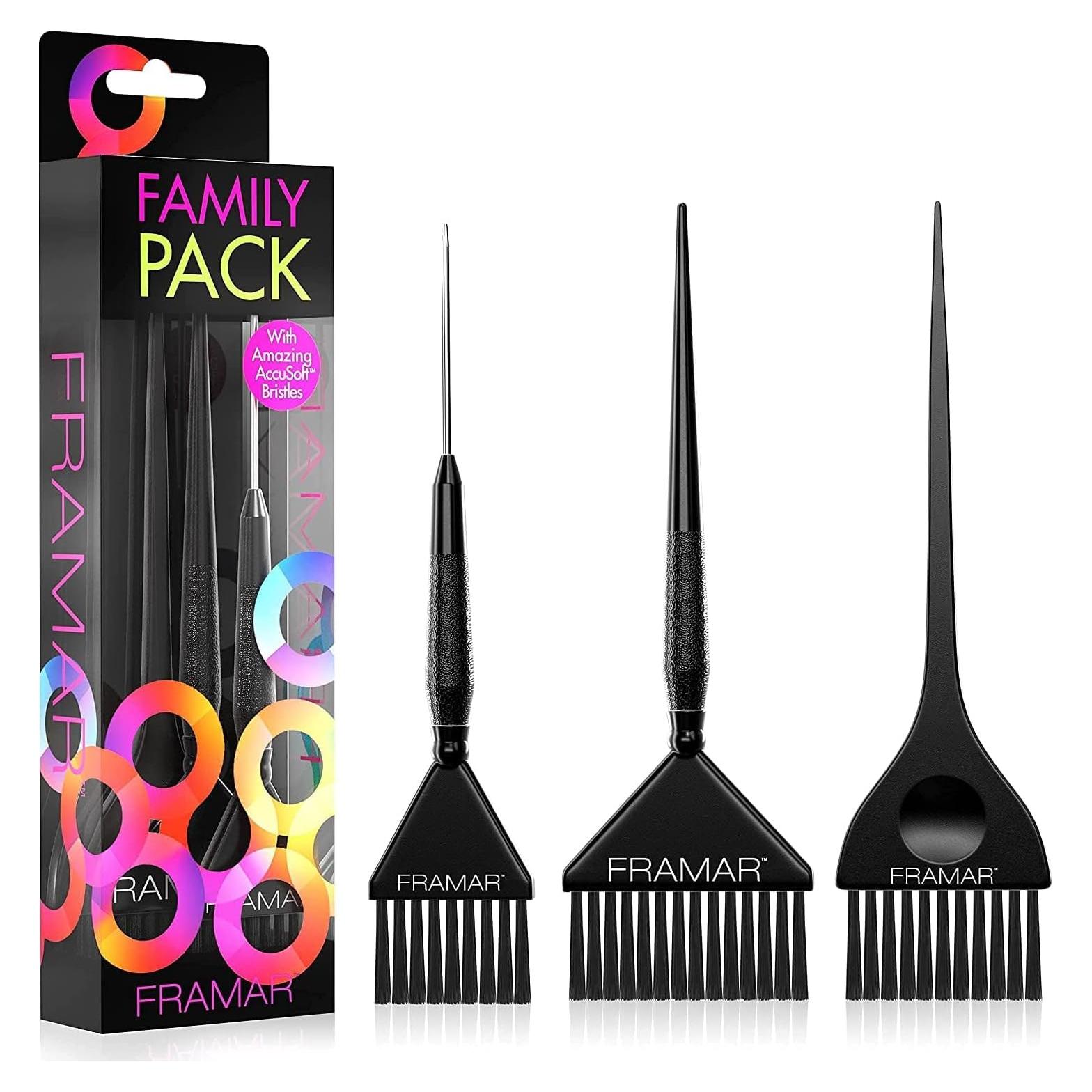 Juego de Brochas para Color de Cabello Framar - 3 Piezas