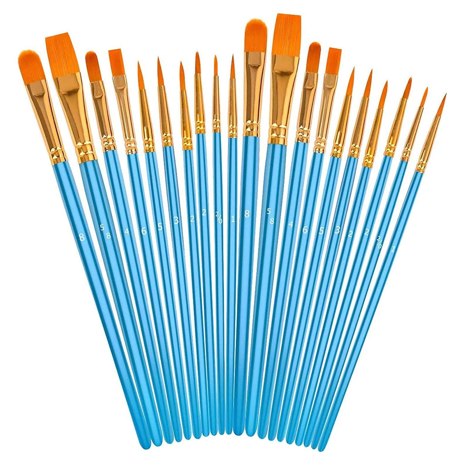 Conjunto de Pinceles Acrílicos Soucolor 20 Piezas para Artistas