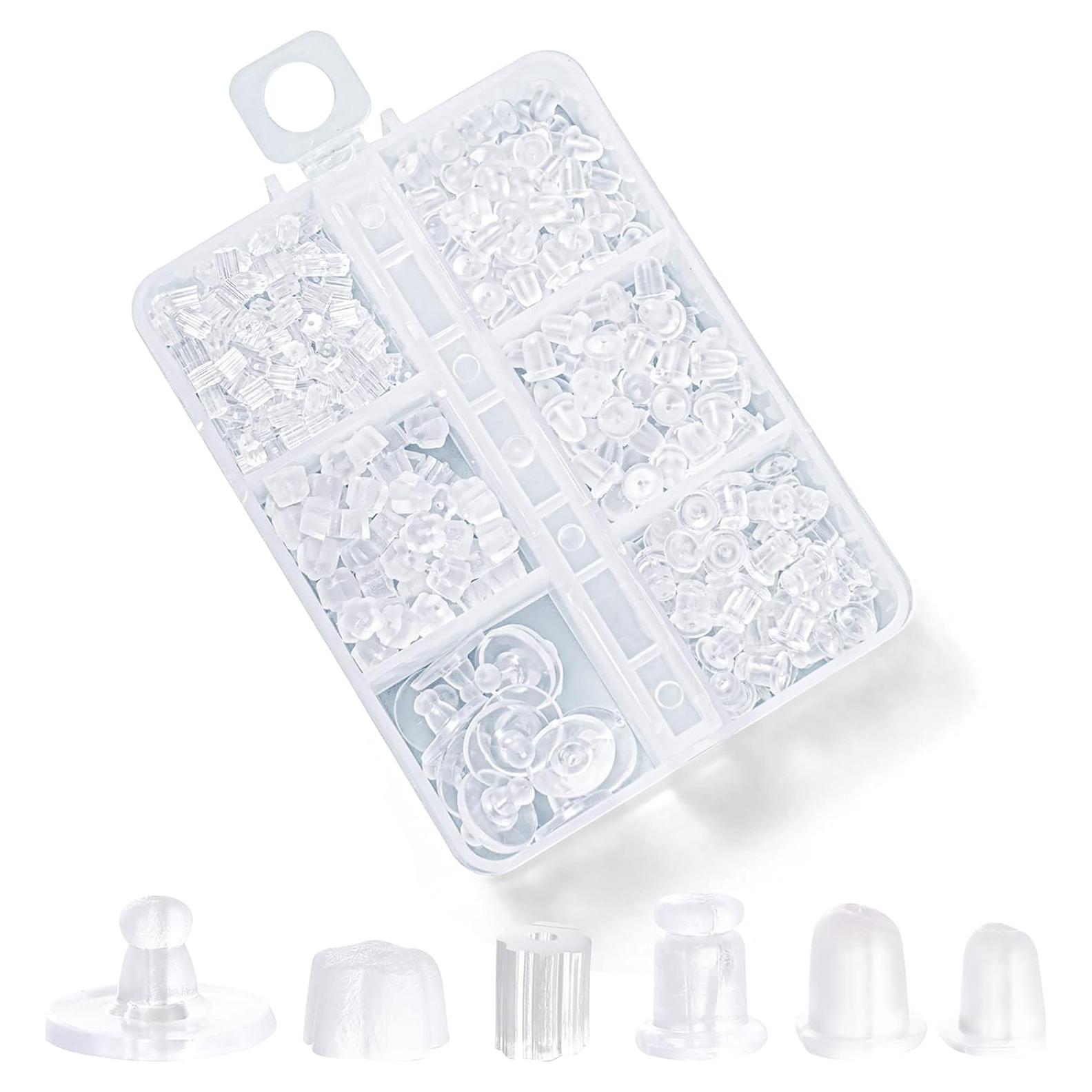 Respaldos de Aretes de Silicona Nkwuire 600 Pcs Transparentes