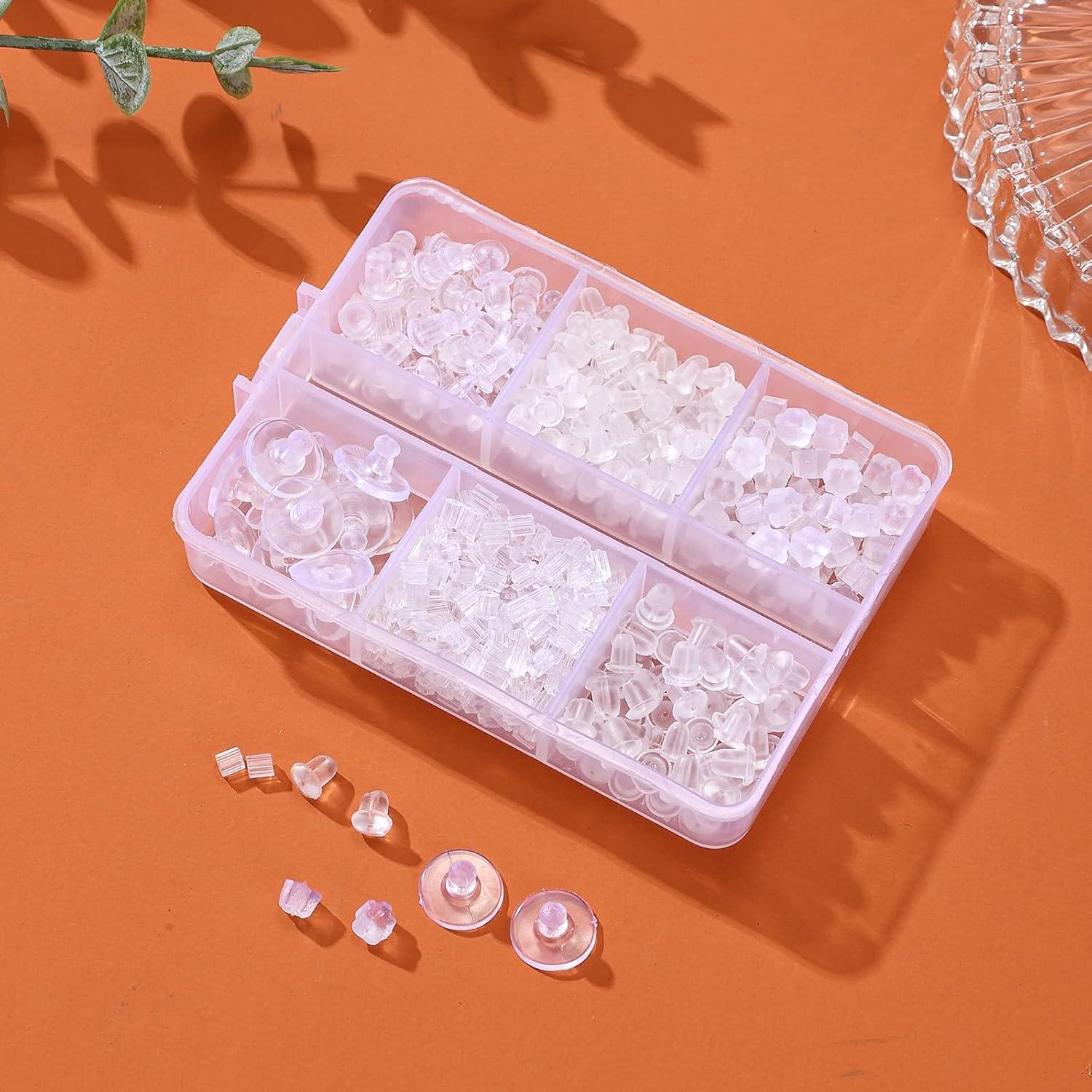 Respaldos de Aretes de Silicona Nkwuire 600 Pcs Transparentes