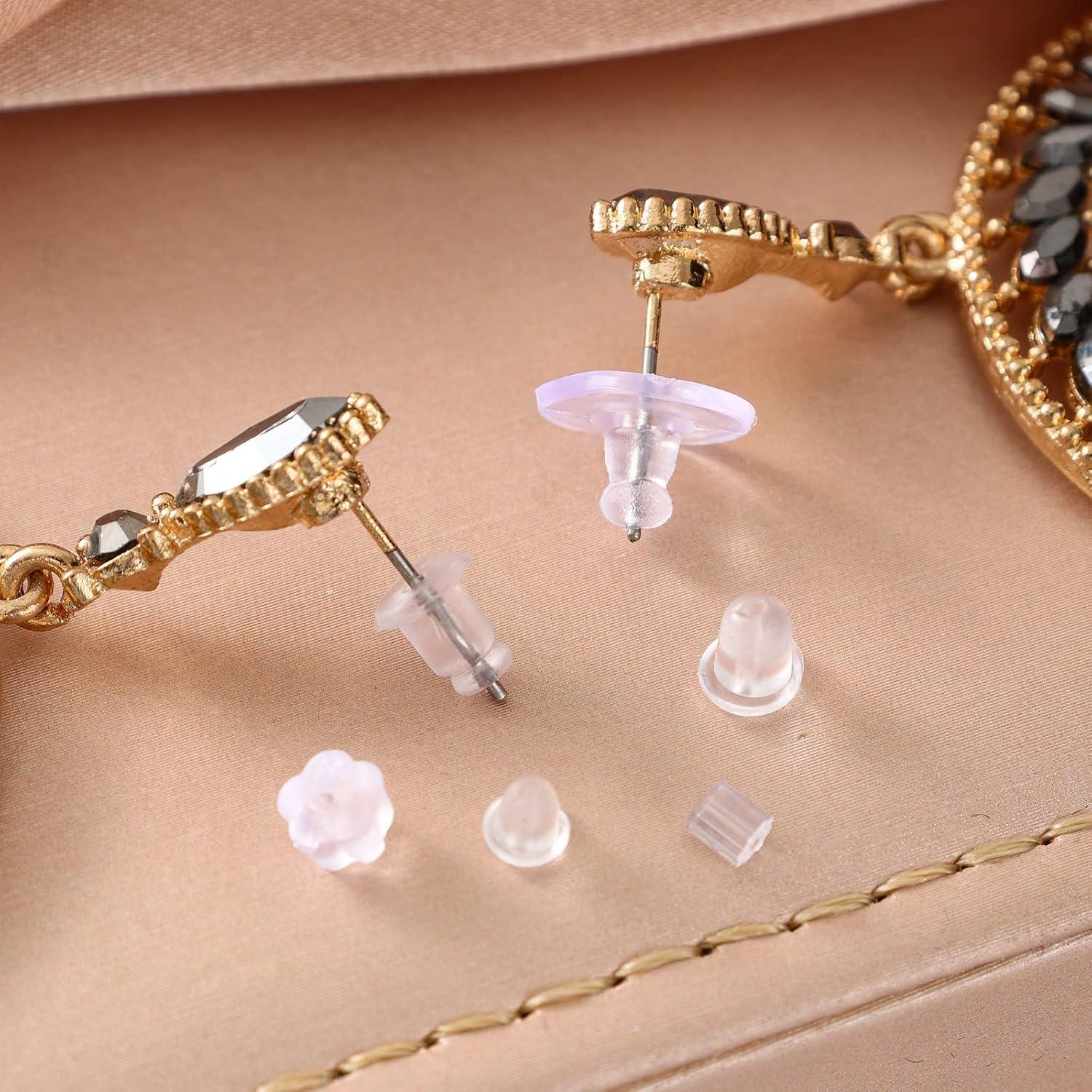 Respaldos de Aretes de Silicona Nkwuire 600 Pcs Transparentes