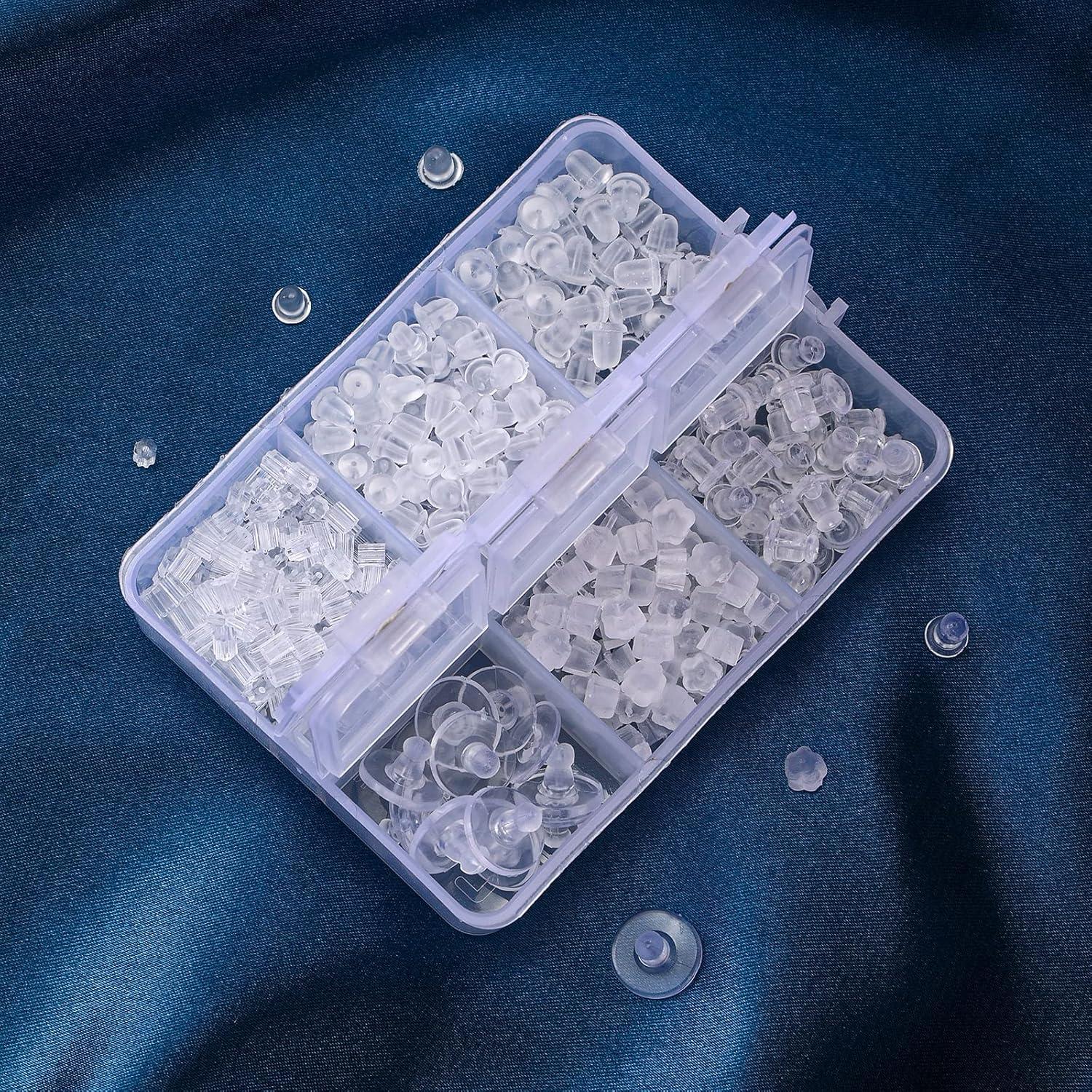 Respaldos de Aretes de Silicona Nkwuire 600 Pcs Transparentes
