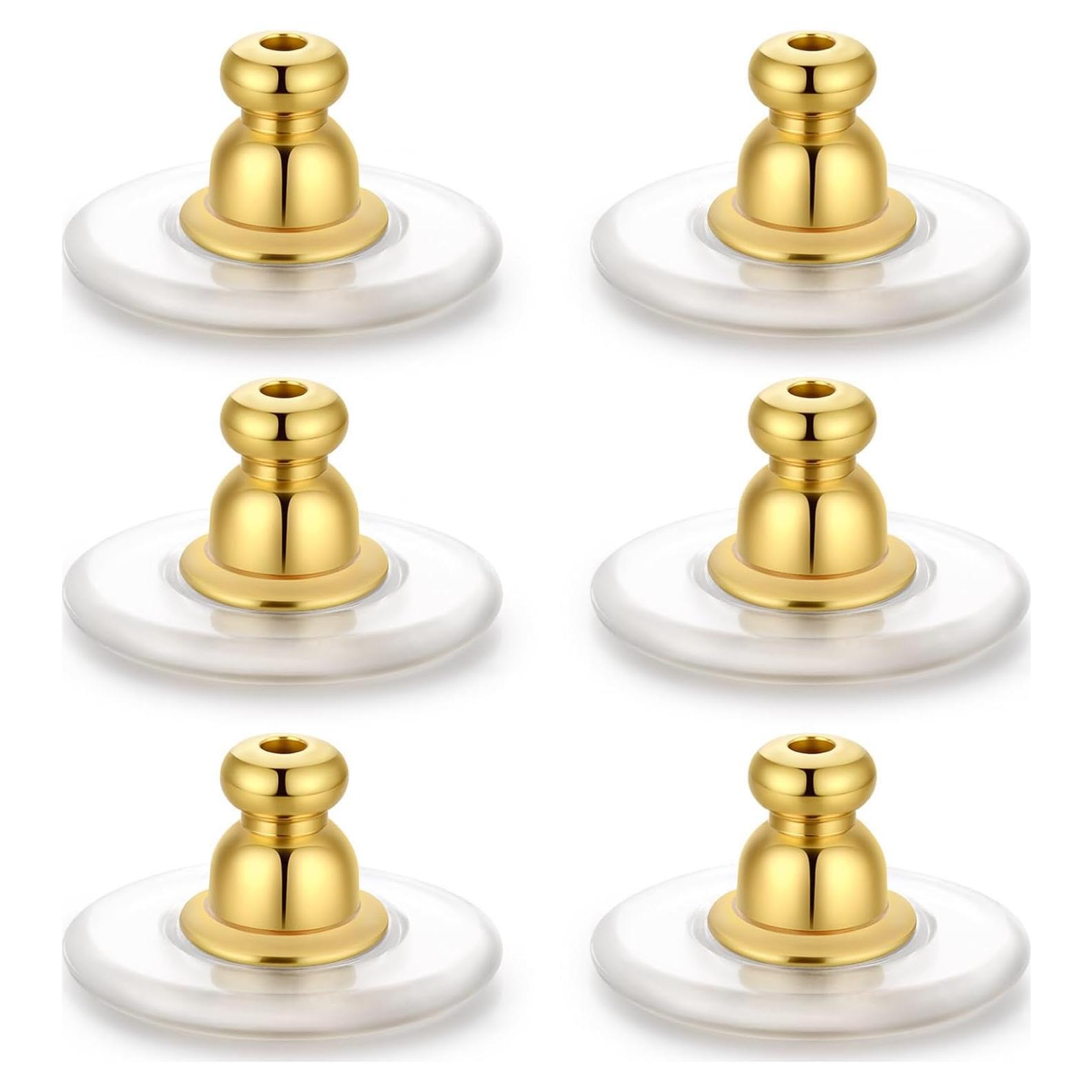 Respaldos de Aretes Moconar 12mm Dorado para Aretes Pesados