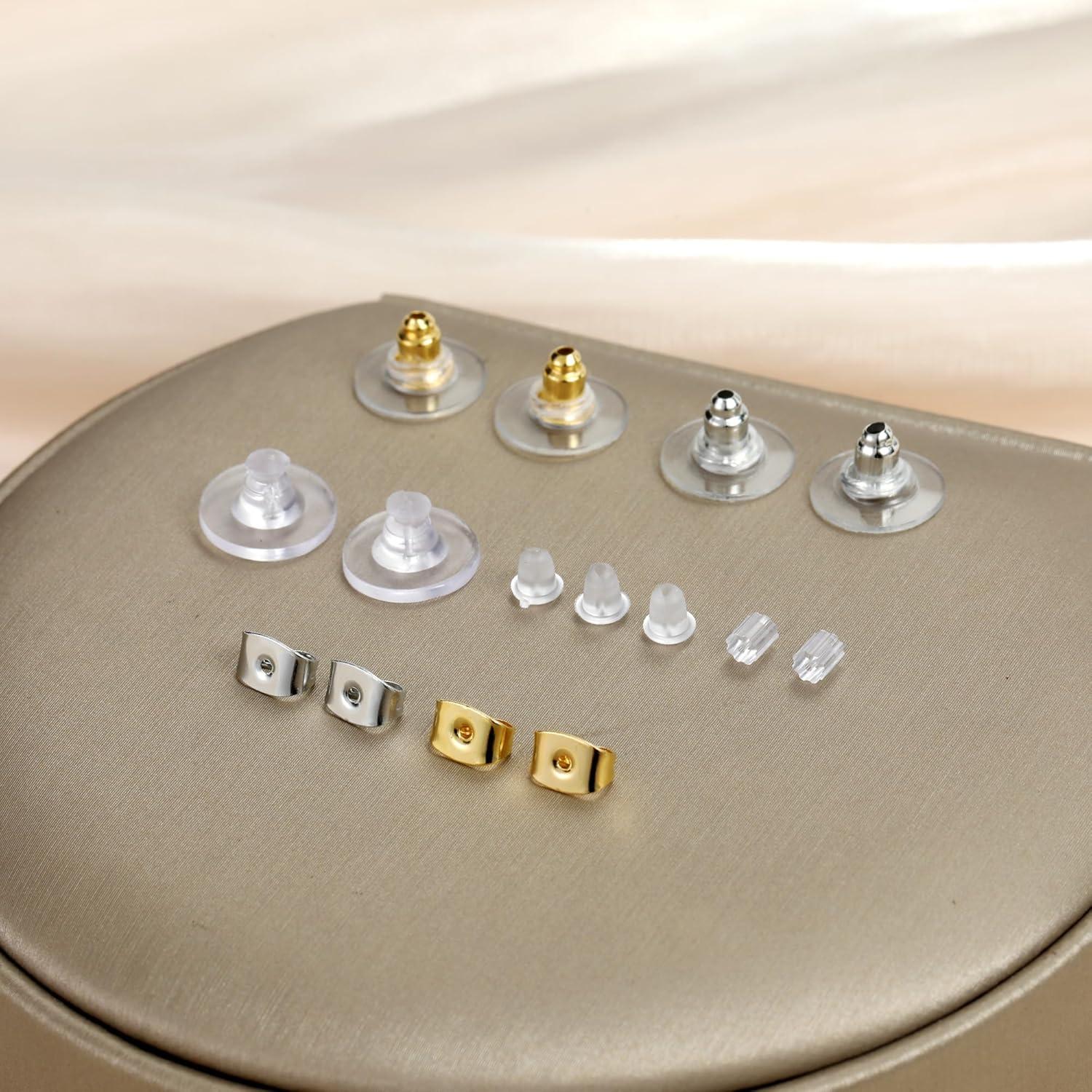 500 Respaldo de Pendientes Nkwuire Hipoalergénico Silicona