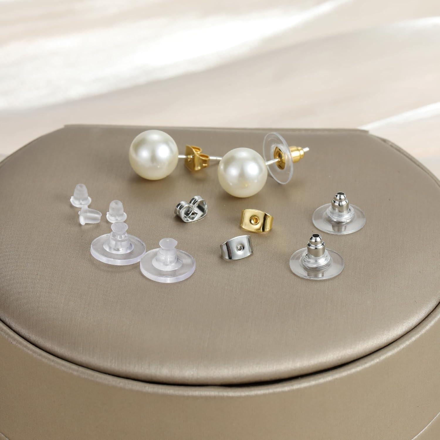 500 Respaldo de Pendientes Nkwuire Hipoalergénico Silicona