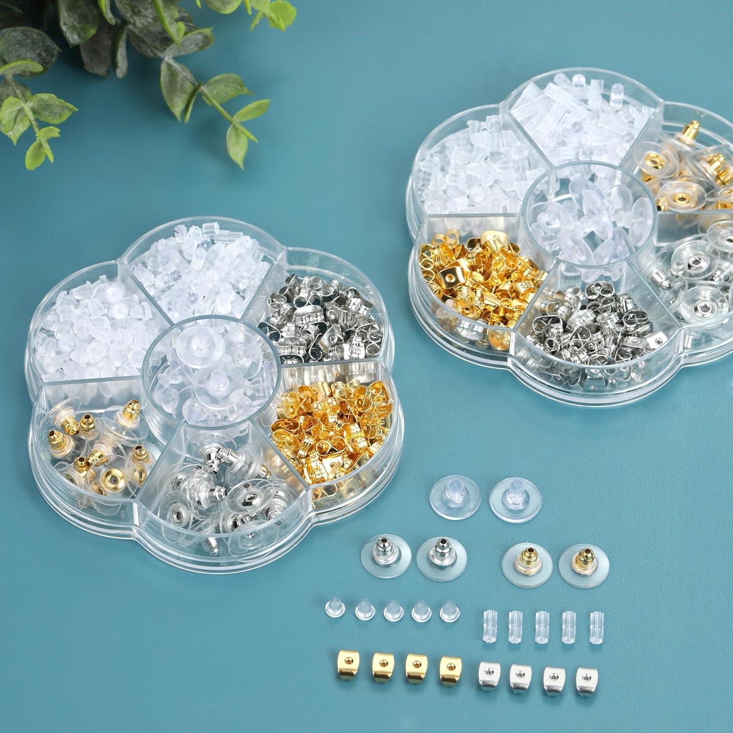 500 Respaldo de Pendientes Nkwuire Hipoalergénico Silicona