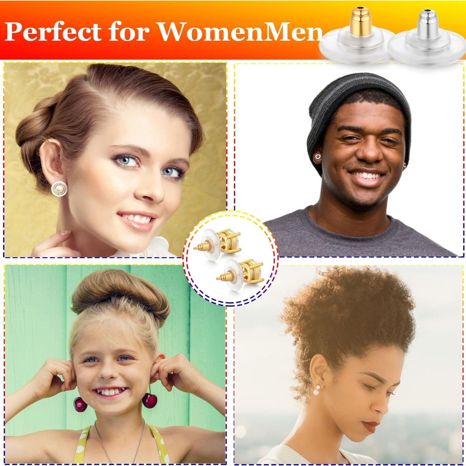 6 Sujetadores de Pendientes Hipoalergénicos Moconar Plata 925