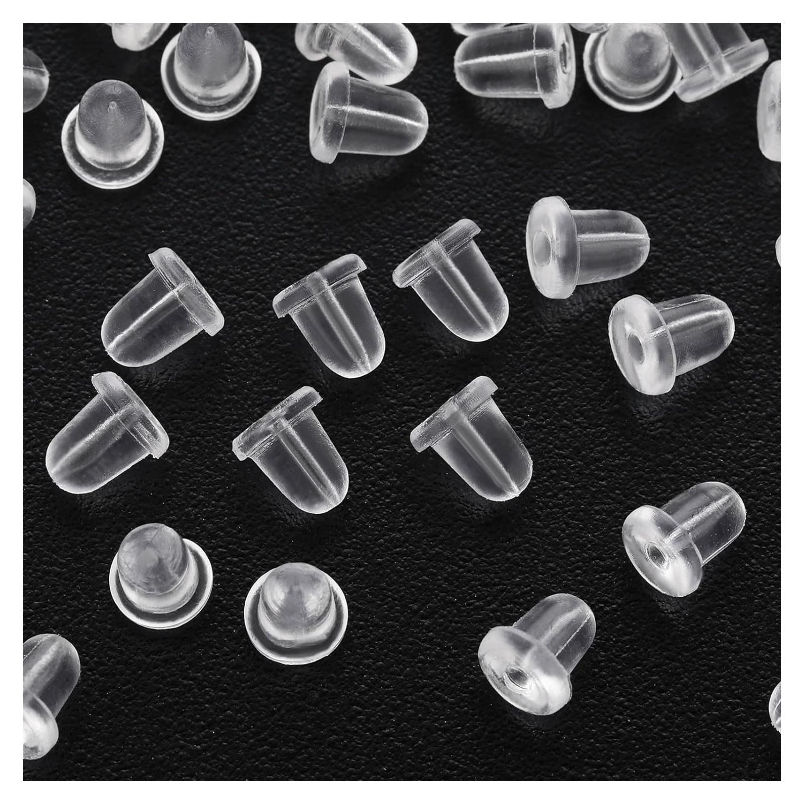 Resortes de Aretes de Goma Kerryjewl 200pcs Transparentes