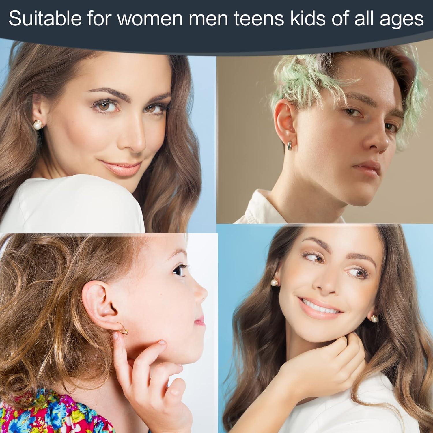 Kit de Perforación de Orejas Anzero 2 Pcs con Aretes 5mm