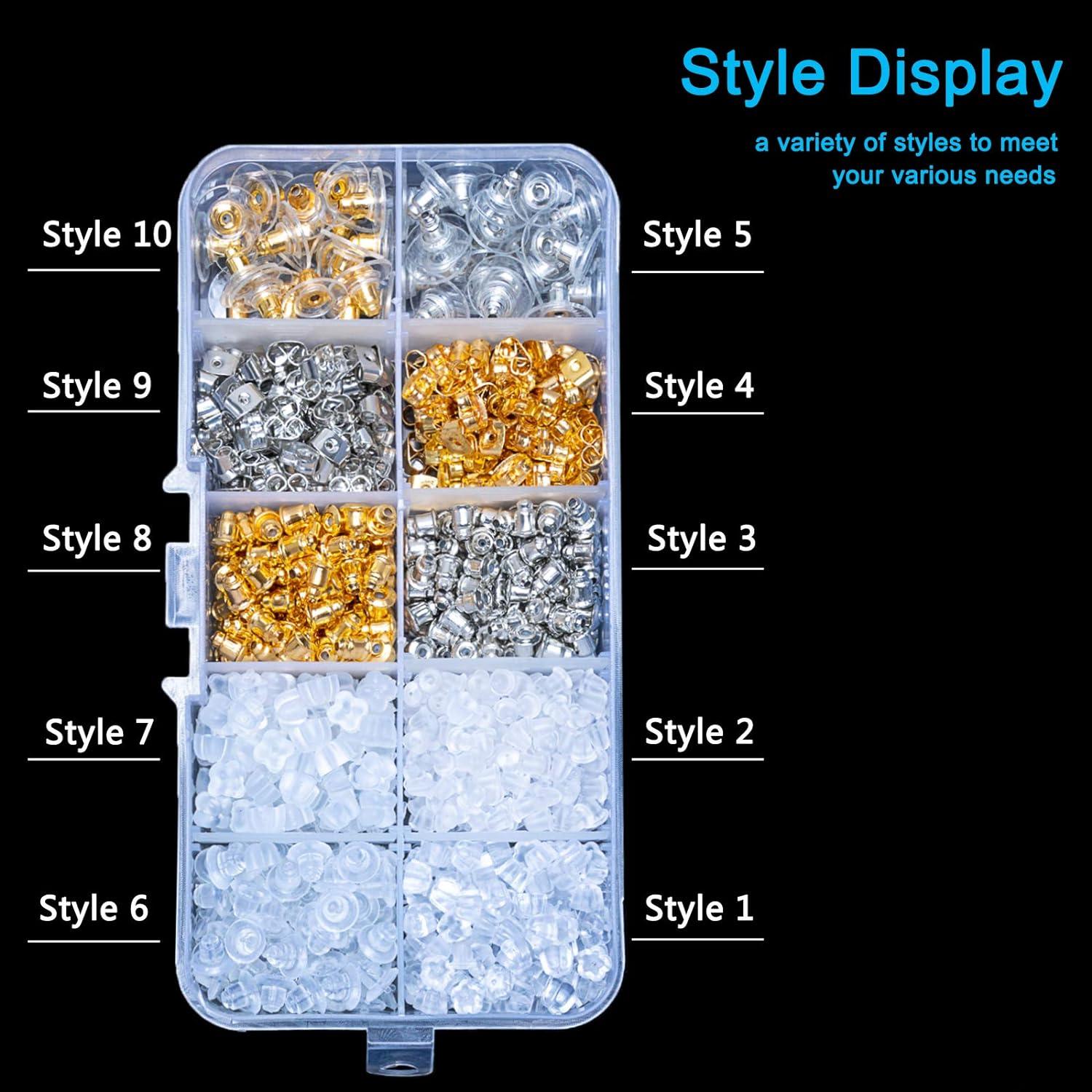 Kit de Respaldos de Aretes Vivixin 1080pcs Multicolor