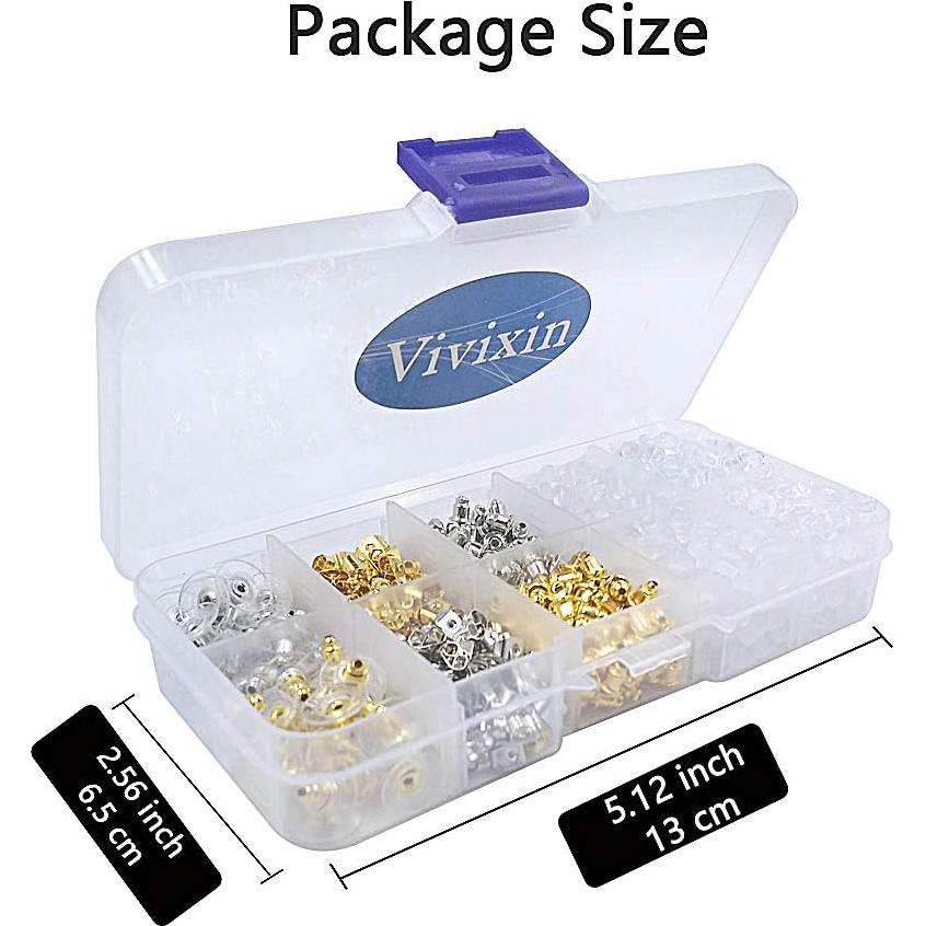 Kit de Respaldos de Aretes Vivixin 1080pcs Multicolor