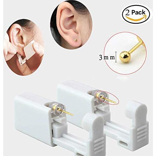 Kit de Perforación de Orejas Desechable 2 Pistolas + Studs