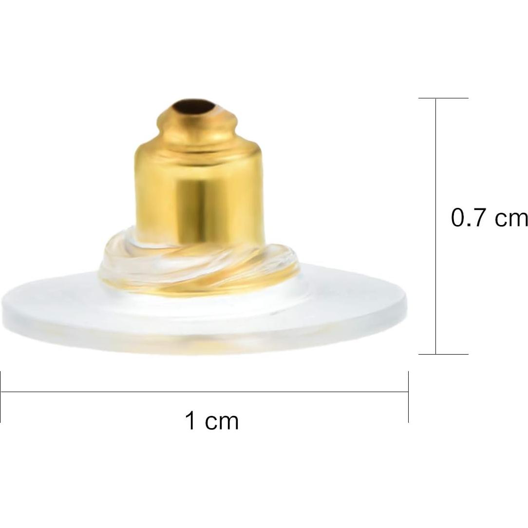 200 Piezas Respaldo de Pendientes Oro Outus - Goma
