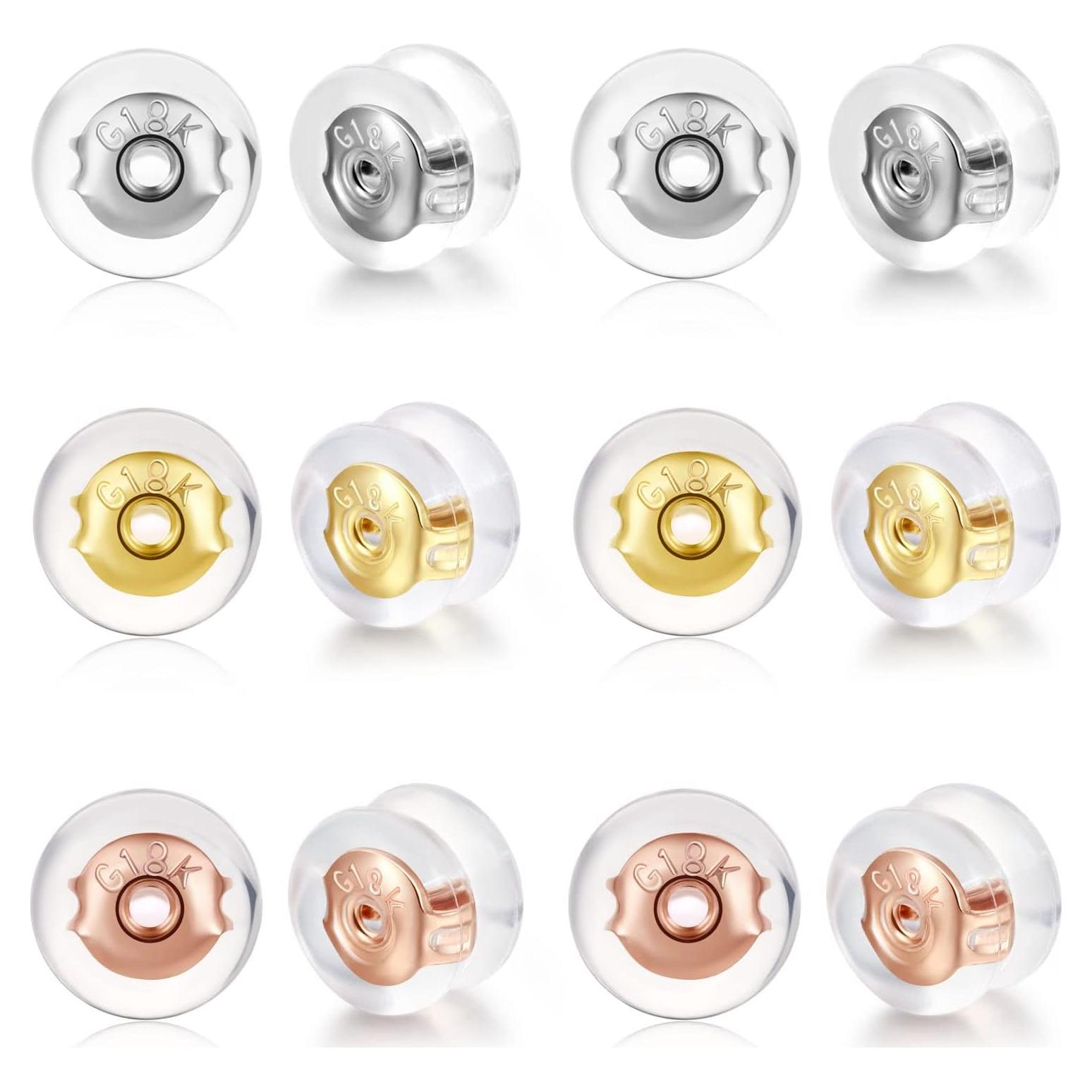 Respaldo de Pendientes Hipoalergénico Kerryjewl 12 Piezas