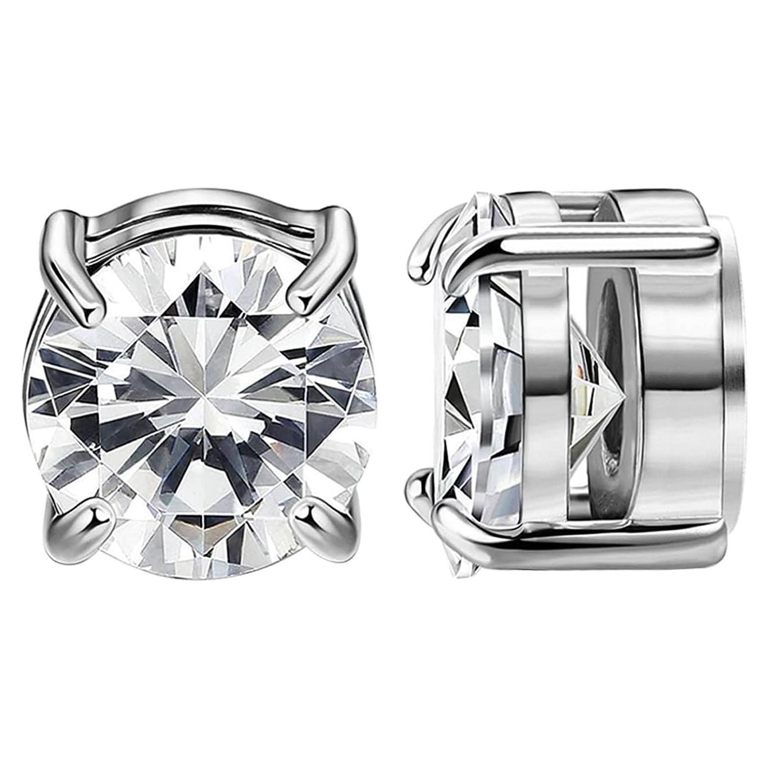 Pendientes Magnéticos Unisex NEWITIN Acero Inoxidable CZ