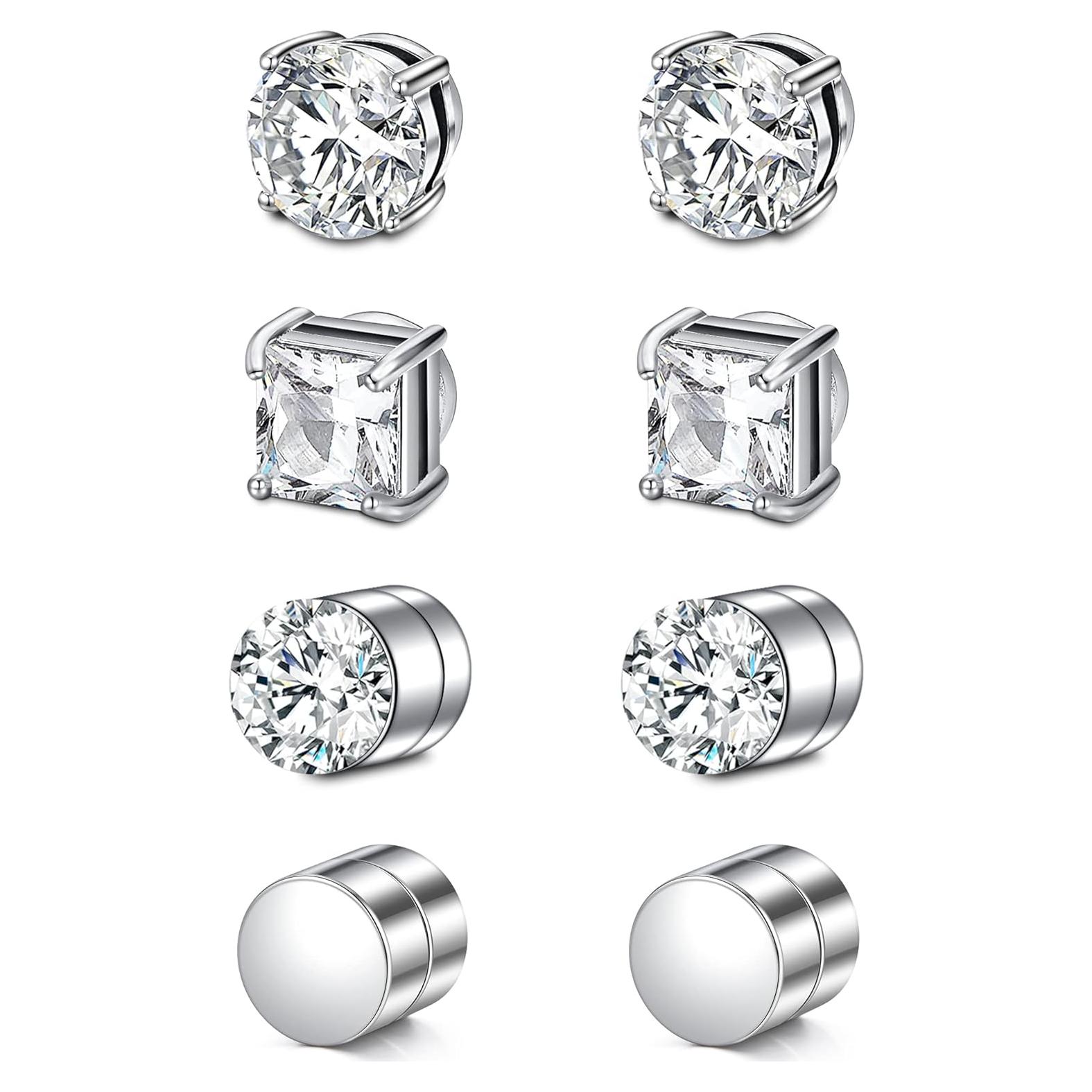 Pendientes Falsos de Stud D.Bella de Circonita para Mujeres