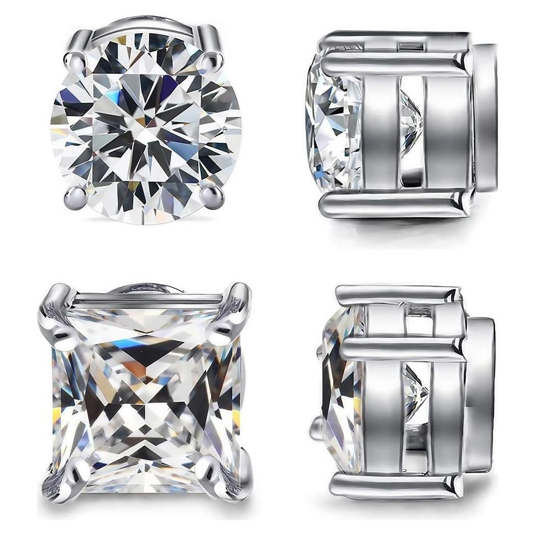 Pendientes Magnéticos Hipoalergénicos Acero Inoxidable 6mm