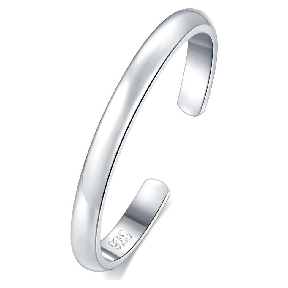 Anillo para Dedo del Pie BORUO de Plata Esterlina 925 2mm