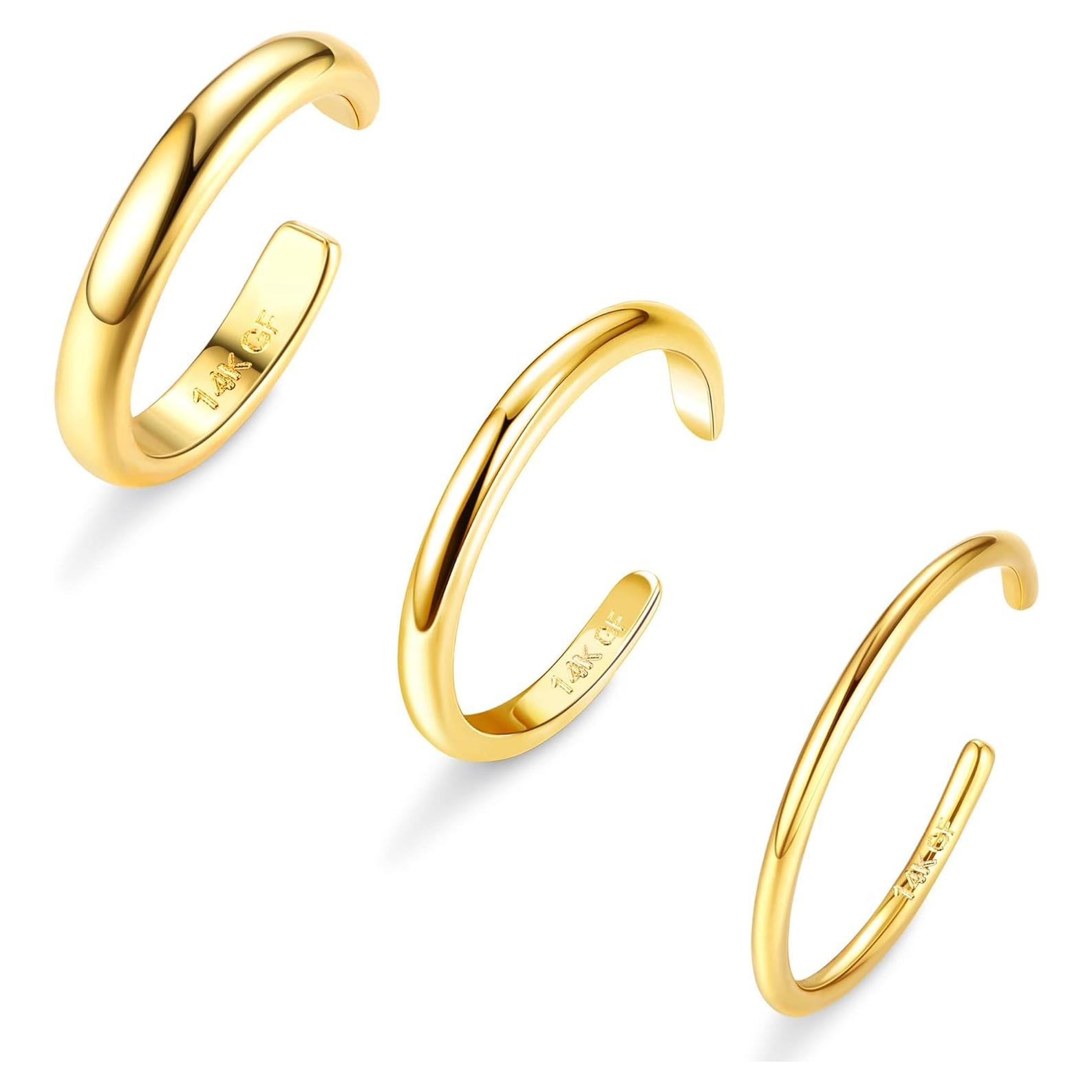 Set de Anillos para Dedos de los Pies ADRAMATA 14K Dorados