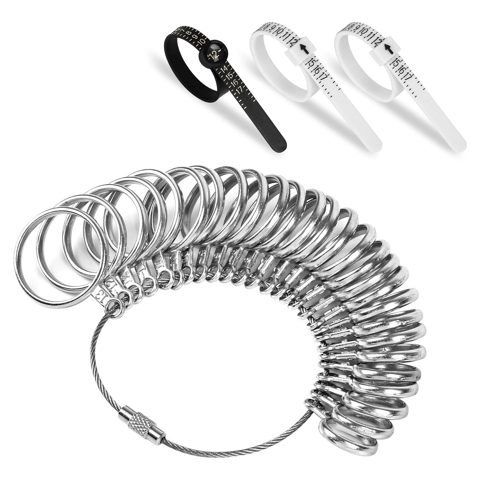 Medidor de Tamaño de Anillo NuLink Acero Inoxidable 27 Pcs