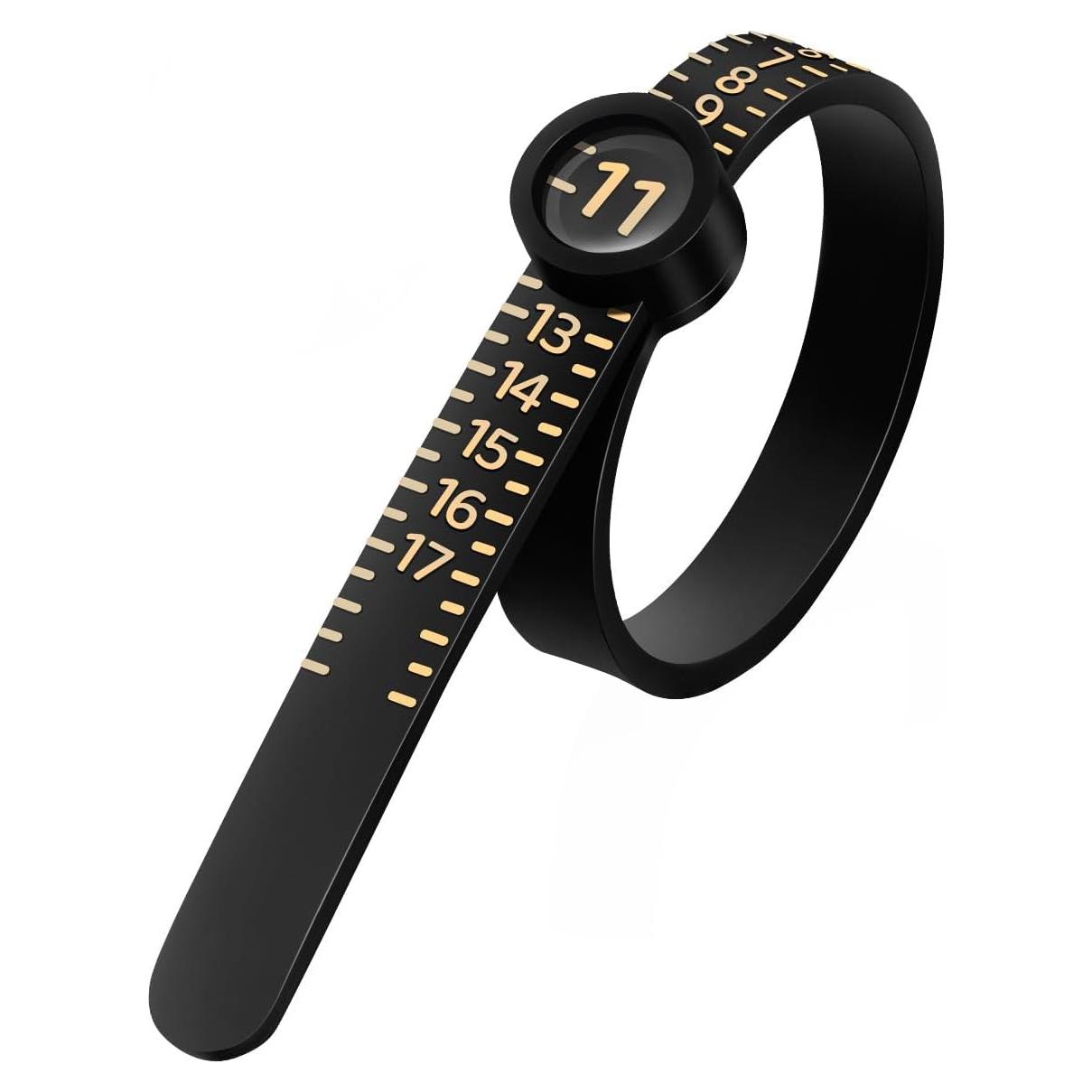 Medidor de Talla de Anillo Meowoo con Lupa 1-17