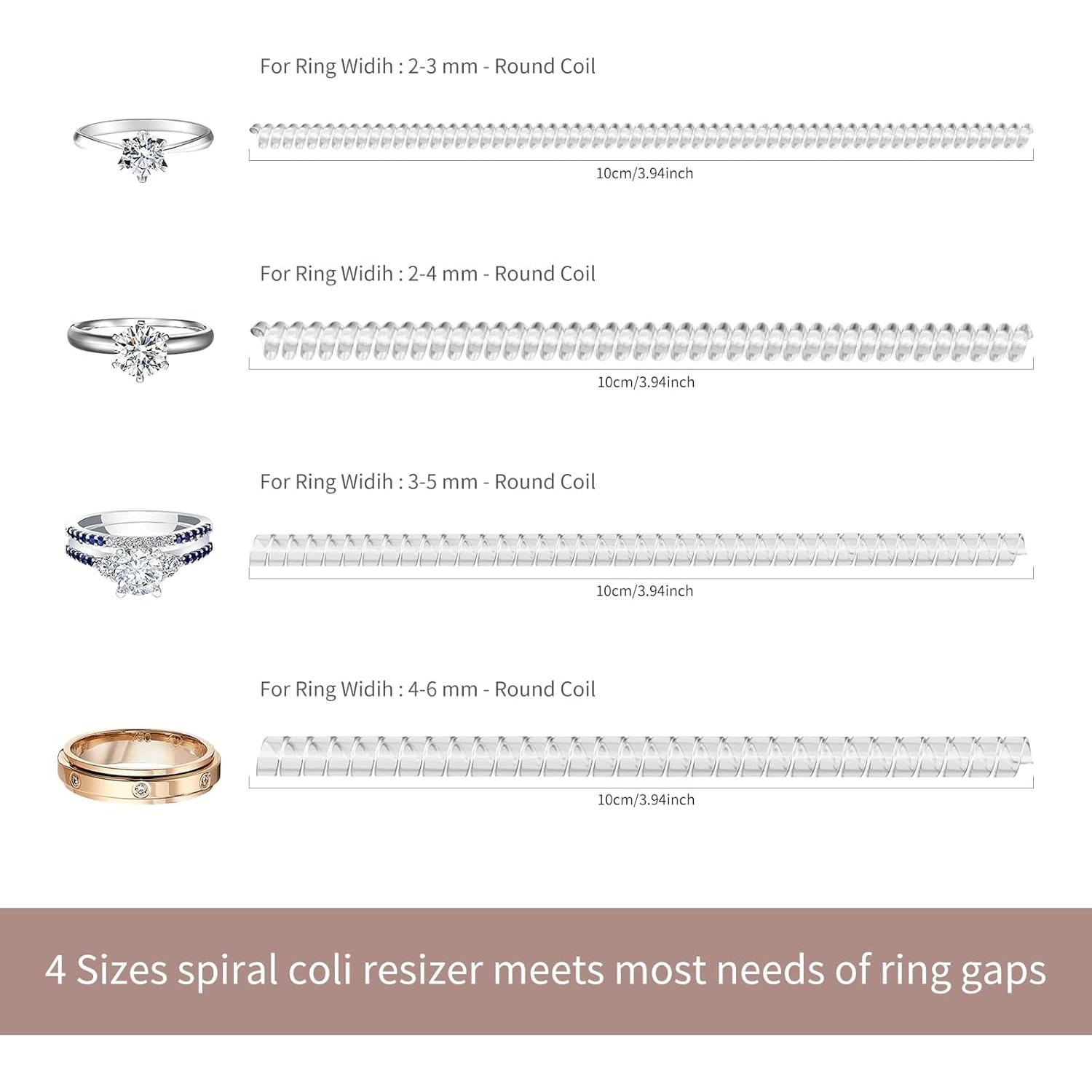 Ajustador de Tamaño de Anillo Ottemax - 12 Piezas, 4 Tamaños